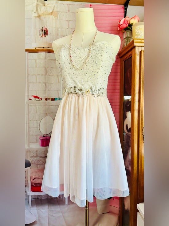 Masquerade Dresses & Skirts - Masquerade Ivory and Pale Pink Beaded Party Dress